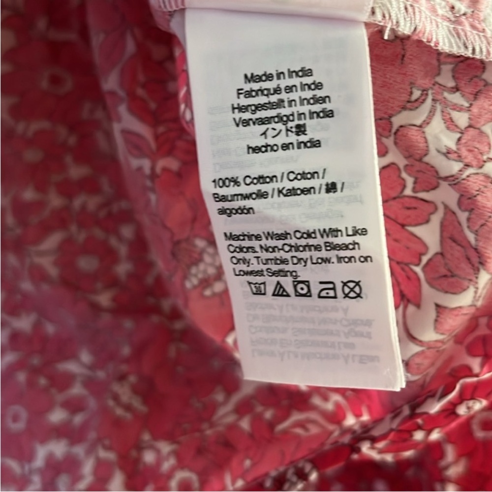 J. Crew Button-front ruffleneck popover in blushing meadow cotton poplin - Picture 7 of 7